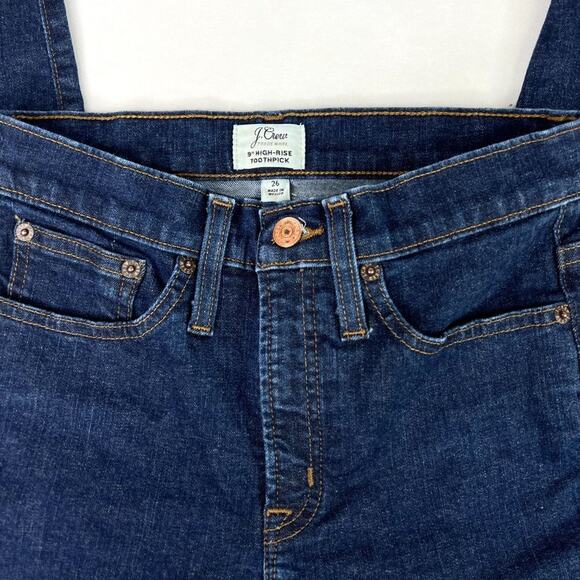 J. Crew Trademark 9" High-Rise Toothpick Jeans 26 - Picture 2 of 7